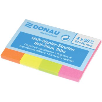 DONAU samolepiace záložky - 4 x 40 listov