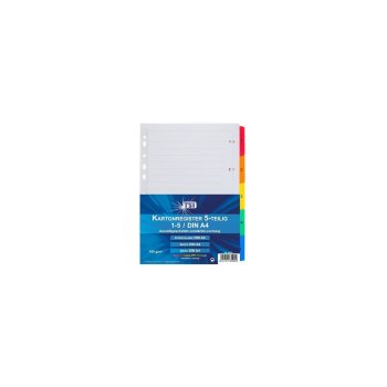 TSI folienverstärkte Kartonregister 5-teilig DIN A4