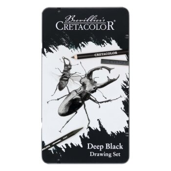 CRETACOLOR Deep Black 10-dielna sada na kreslenie