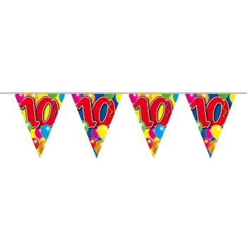 Folat 10. Geburtstag Girlande mit Ballons - 10 Meter