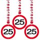 Folat 25. Geburtstag Hängedeko Verkehrsschild - 3 Stück