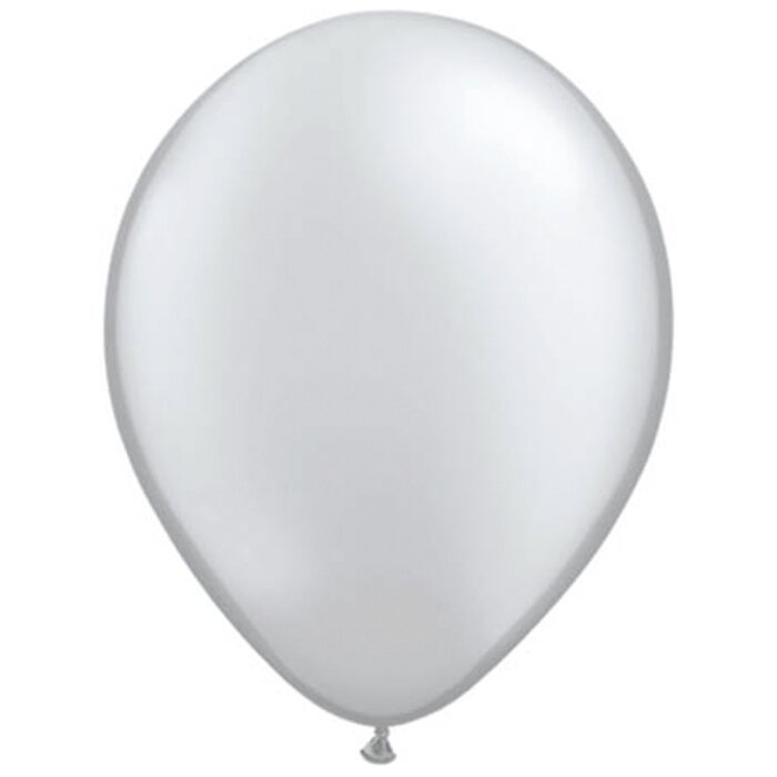 Folat balónik - 30 cm - 10 kusov - metalický - strieborný