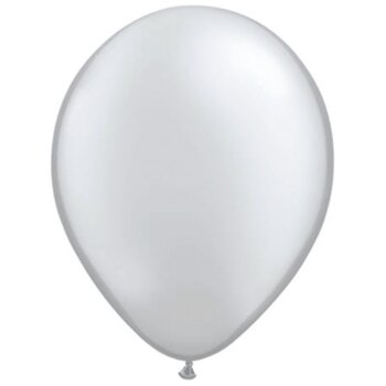 Ballon 30 cm 10 Stück - metallic silber