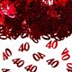 Folat 40. Hochzeitstag / Rubinhochzeit Streudeko / Konfetti Rot