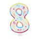 Folat XL Kerze 8 Jahre mit Halter