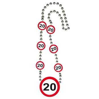 Folat 20. Geburtstag Kette Verkehrsschild