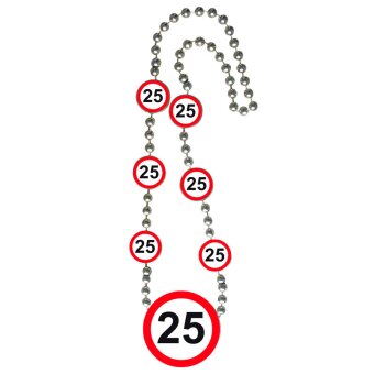 Folat 25. Geburtstag Kette Verkehrsschild