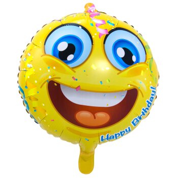 Folat Emoticon Geburtstag Happy Birthday Folienballon -...