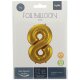 Folat Folienballon 86 cm Zahl 8 gold