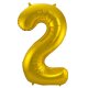 Folat Goldener Folienballon Ziffer / Zahl 2 - 86 cm