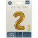Folat Goldener Folienballon Ziffer / Zahl 2 - 86 cm