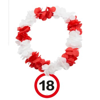 Folat Blumenkette Hawaii Verkehrsschild 18 Jahre