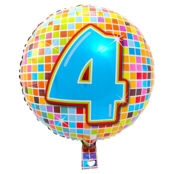Folat Folienballon 43 cm 1 Stück Happy Birthday 4...