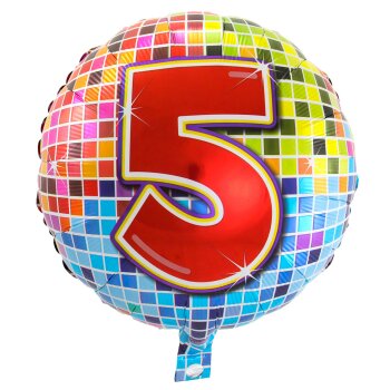 Folat Folienballon 43 cm 1 Stück Happy Birthday 5...
