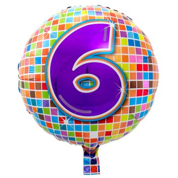 Folat Folienballon 43 cm 1 Stück Happy Birthday 6...