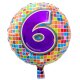 Folat Folienballon 43 cm 1 Stück Happy Birthday 6 Jahre unverpackt