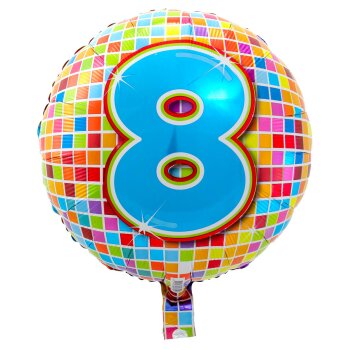 Folat Folienballon 43 cm 1 Stück Happy Birthday 8...