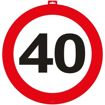 Folat tabuľka na dvere - dopravná značka - 40....