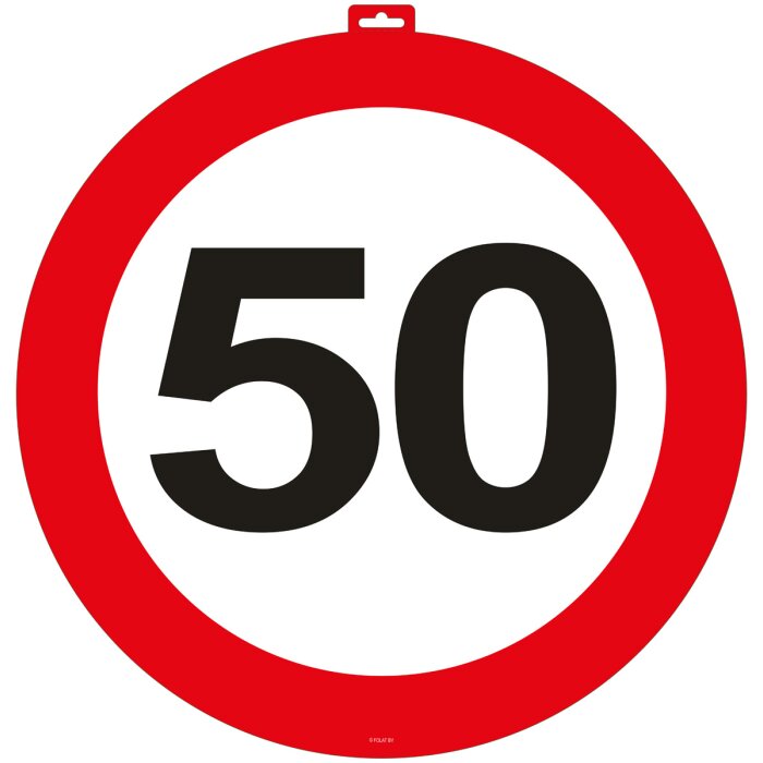 Folat tabuľka na dvere - dopravná značka - 50. narodeniny - 47 cm