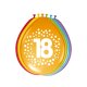Folat 18. Geburtstag Ballons Happy Bday Dots 30 cm - 8 Stück