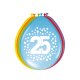 Folat 25. Geburtstag Ballons Happy Bday Dots 30 cm - 8 Stück