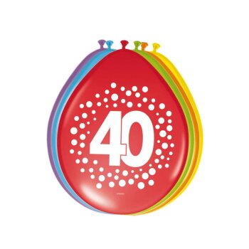 Folat balón, 30 cm, 8 ks - číslo  40, bodky
