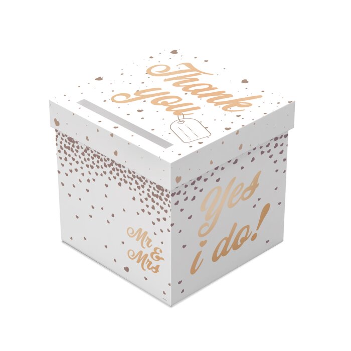 Folat Hochzeit Box für Umschläge Roségold