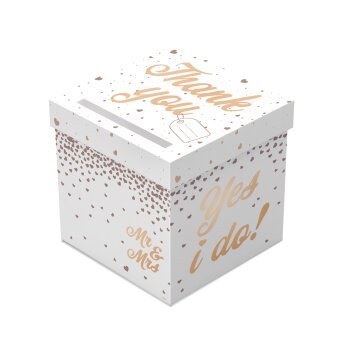 Folat Hochzeit Box für Umschläge Roségold