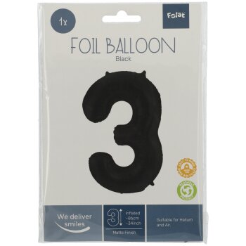 Folat fóliový balónik - čierny -...