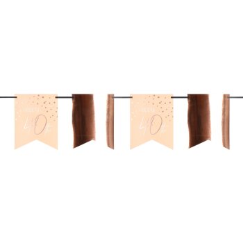 Folat Wimpelkette Elegant Lush Blush 40 Jahre - 6 Meter