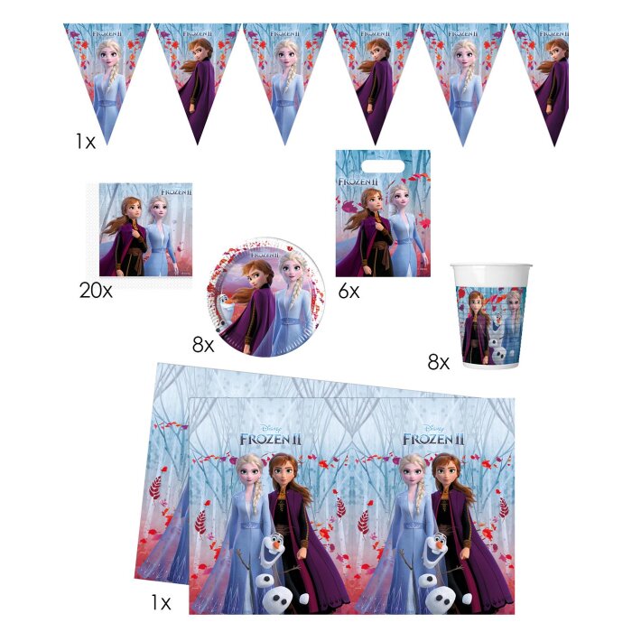 Folat Partypaket Frozen - 44 teilig