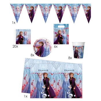 Folat Partypaket Frozen - 44 teilig