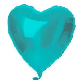 Folat Folienballon Herzförmig Pastell Aqua Metallic...