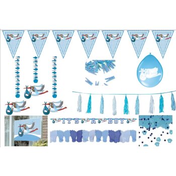 Folat Partypaket Babyparty / Geburt Junge - 41 teilig