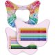 FABER-CASTELL Dreikant-Buntstifte GRIP SPARKLE, Geschenkset Schmetterling