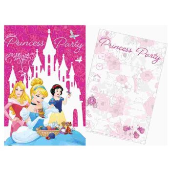 Einladungskarten 5-teilig "Princess" Castle