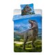 Javoli posteľná bielizeň - 140 x 200 cm / 70 x 90 cm - bavlna - dinosaurus T-Rex