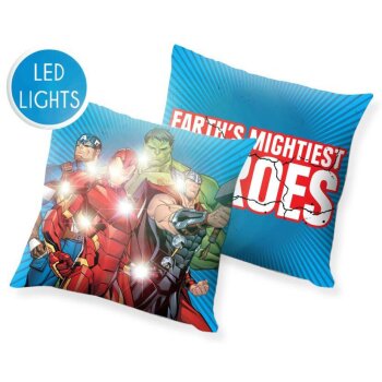 Dekokissen Polyester 40 x 40 cm mit LED "Avengers"