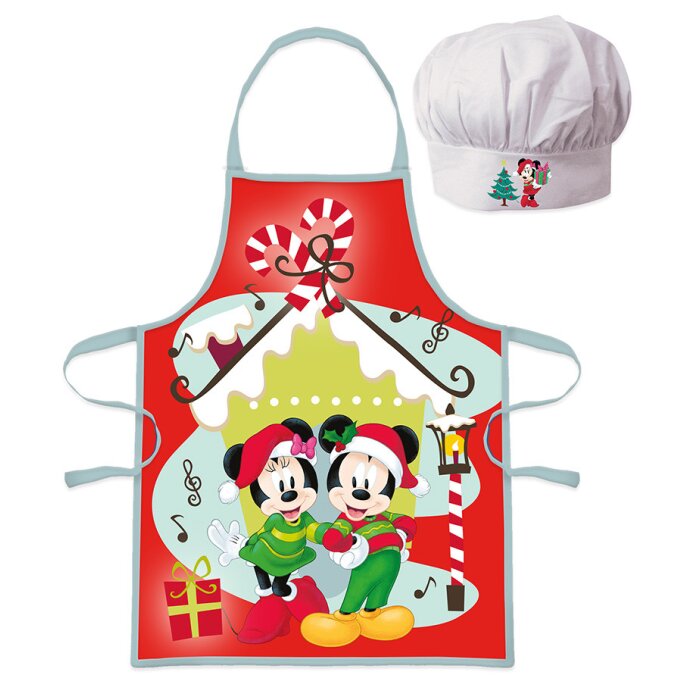 Disney kuchárska zástera - súprava - Vianoce Minnie & Mickey Mouse