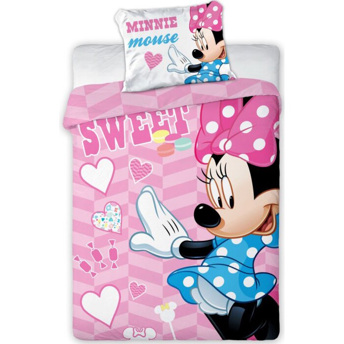 Kinderbettwäsche 100 x 135 cm / 40 x 60 cm Baumwolle "Minnie Mouse"