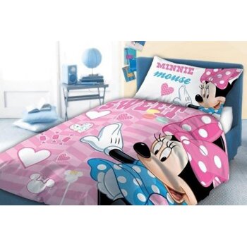Kinderbettwäsche 100 x 135 cm / 40 x 60 cm Baumwolle "Minnie Mouse"