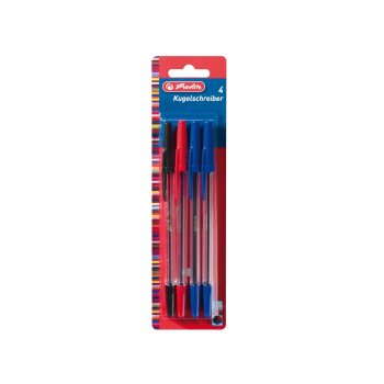 herlitz kancelárske guličkové pero - 4 ks - rôzne farby