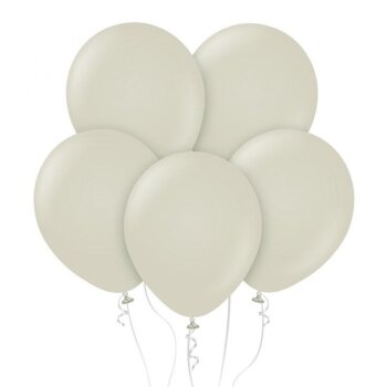 Ballon 30 cm 10 Stück - pastell grau-beige