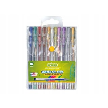 CRICCO Gelschreiber 10er Etui Glitzer