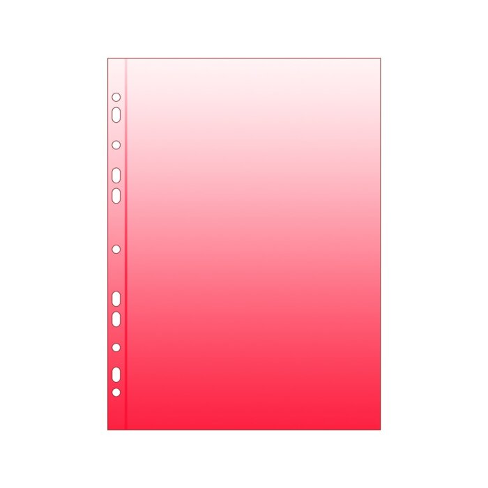KARTON P+P Klarsichthülle A4 PP 50 my, rot 25 Stück