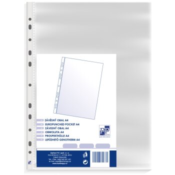 KARTON P+P Klarsichthülle A4 PP 80 my, 100 Stück
