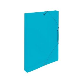 oxybag Heftbox mit Gummizug PP DIN A4 LINES blau