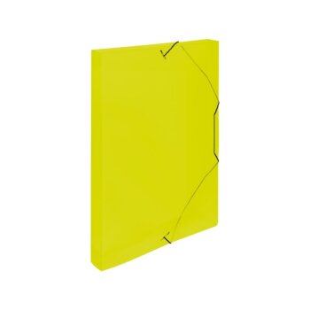 oxybag Heftbox mit Gummizug PP DIN A4 LINES gelb