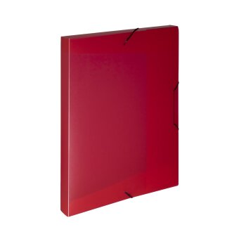 oxybag Heftbox mit Gummizug PP DIN A4 OPALINE rot