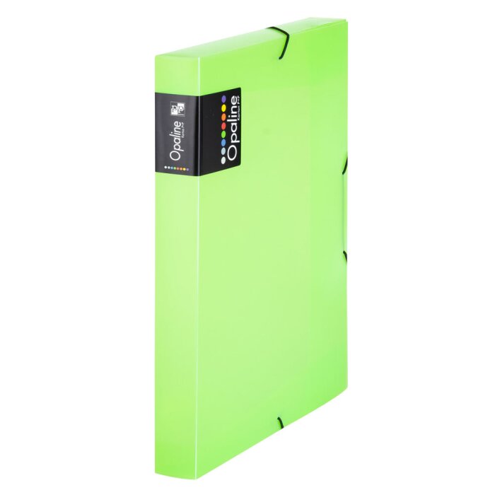 oxybag Heftbox mit Gummizug PP DIN A4 OPALINE grün
